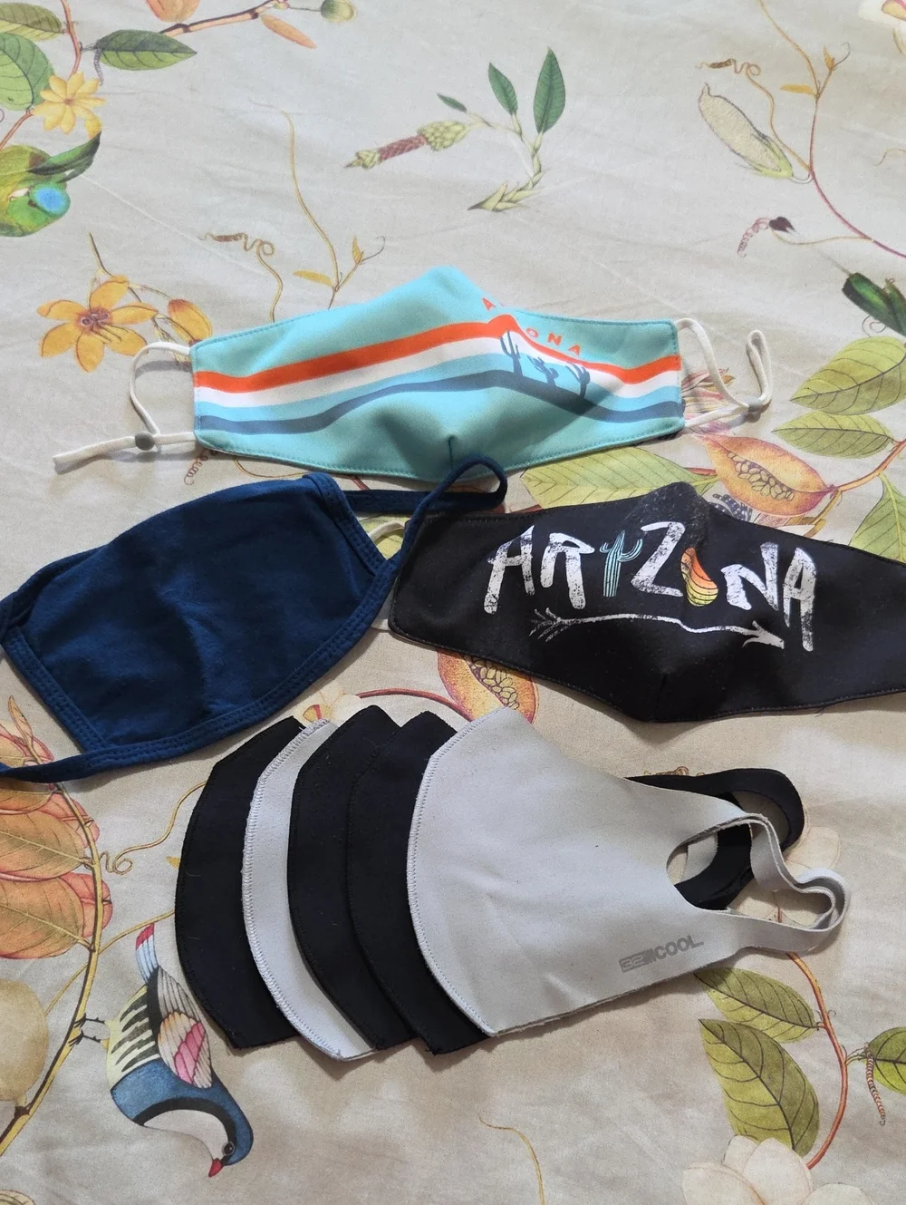 Assorted 8 Reusable Face Masks with Arizona Graphic